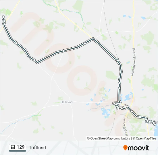 129 Bus Line Map