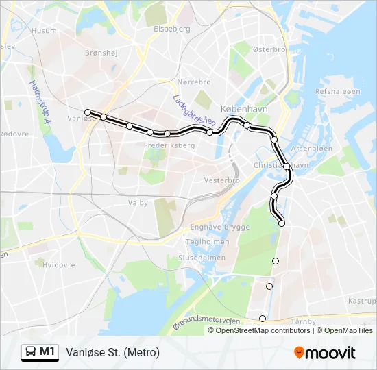 M1 Bus Line Map