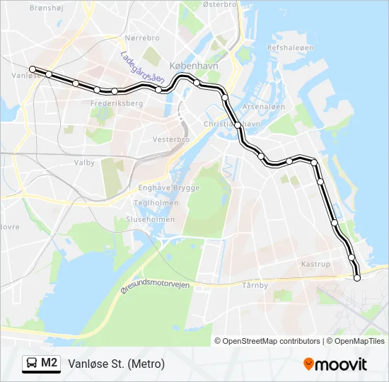 M2 Bus Line Map