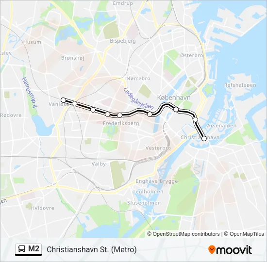 M2 Bus Line Map