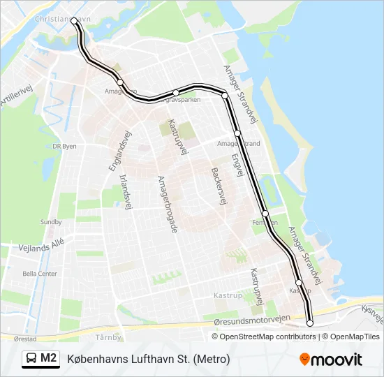 M2 Bus Line Map