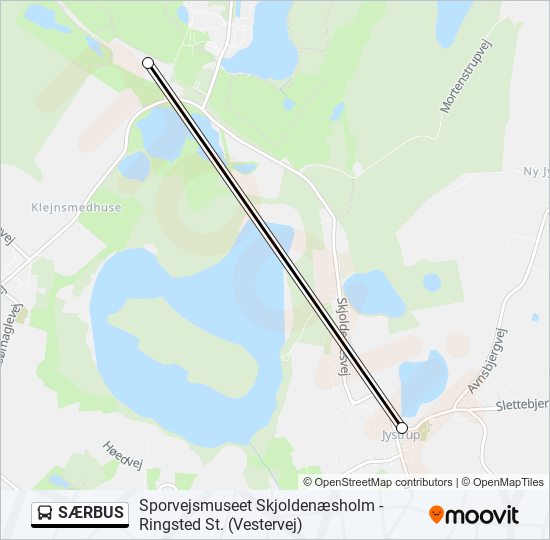SÆRBUS bus Linjekort