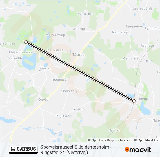 SÆRBUS bus Linjekort