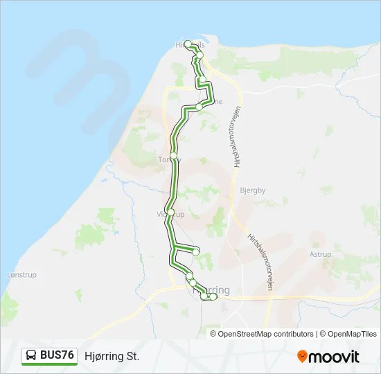 BUS76 bus Linjekort