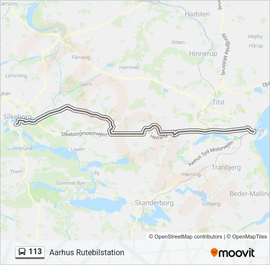 113 Bus Line Map