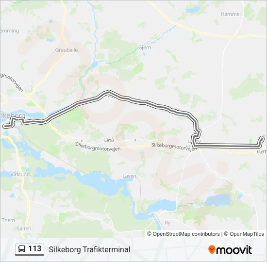 113 Bus Line Map