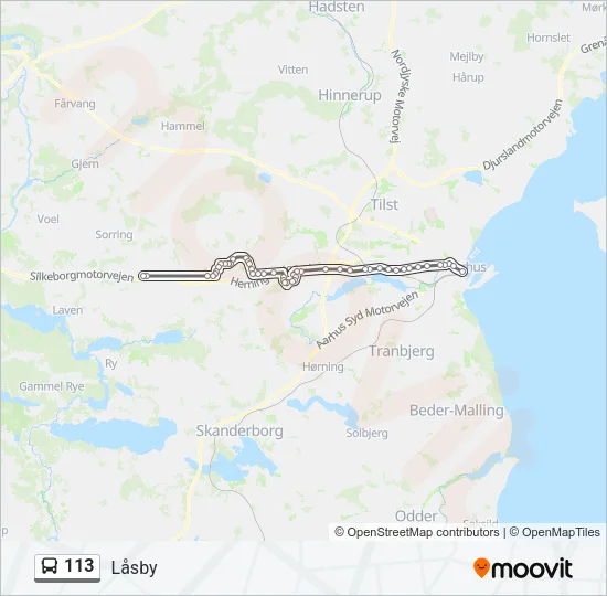 113 Bus Line Map