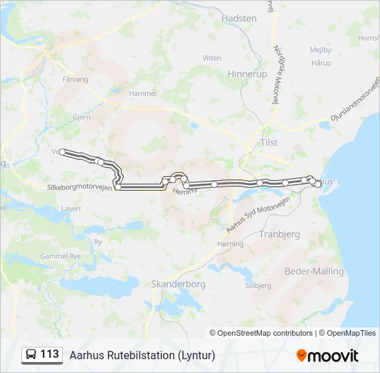 113 Bus Line Map