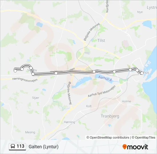 113 Bus Line Map
