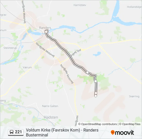 221 Bus Line Map