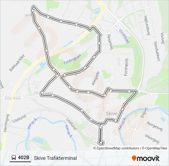 402B Bus Line Map