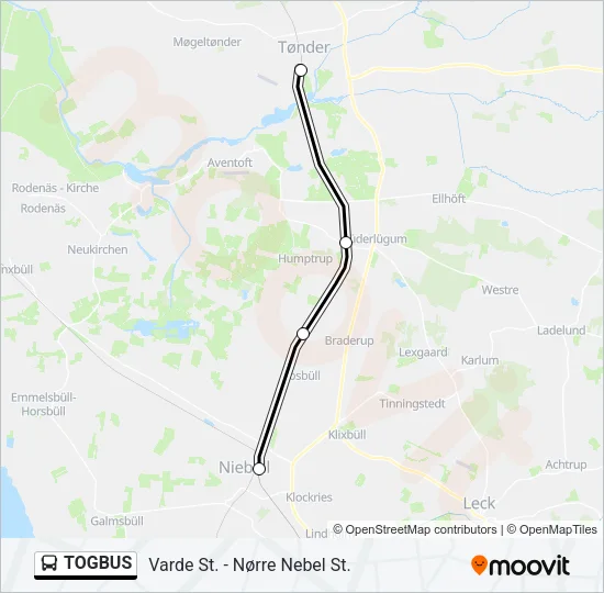 TOGBUS Bus Line Map