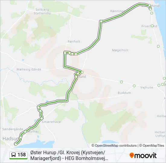 158 Bus Line Map