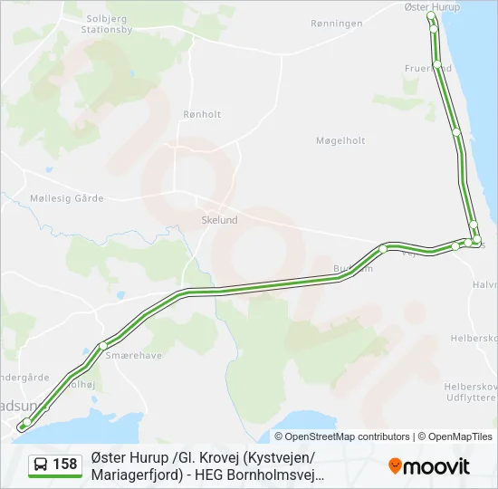 158 Bus Line Map