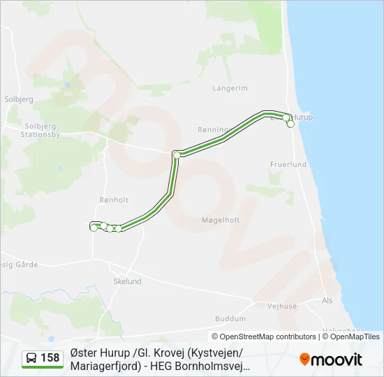 158 Bus Line Map