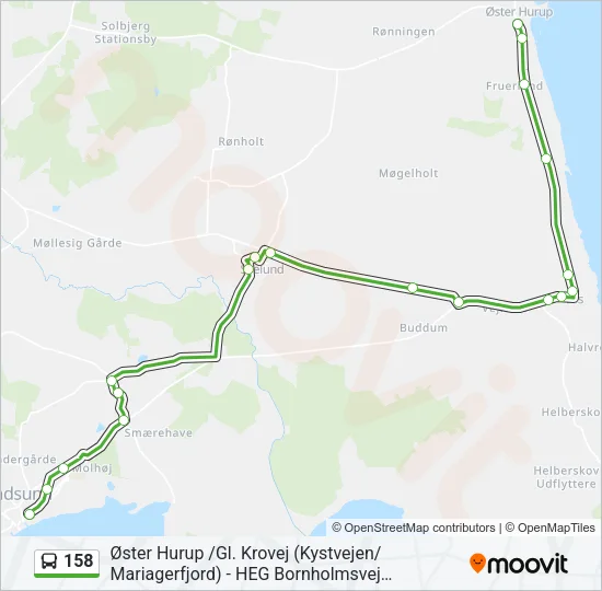 158 Bus Line Map