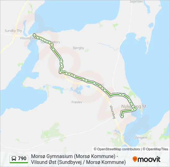 790 Bus Line Map
