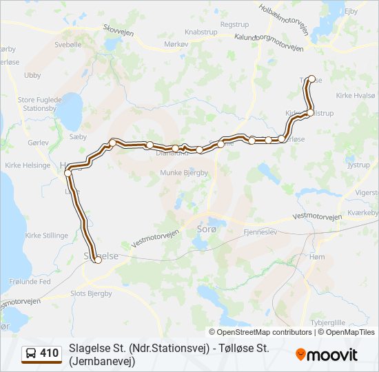 410 bus Line Map