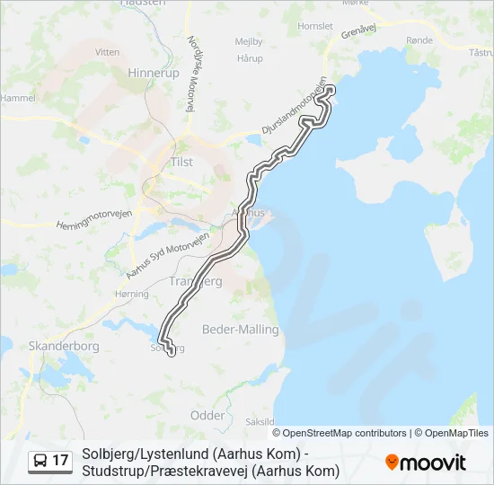 17 Bus Line Map