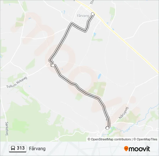 313 Bus Line Map