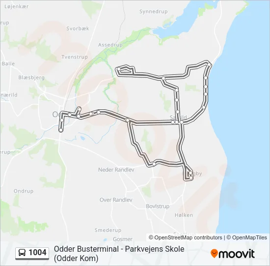 1004 Bus Line Map