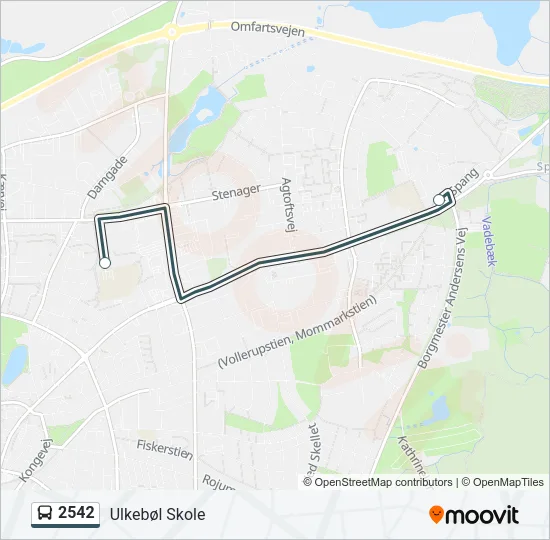 2542 Bus Line Map