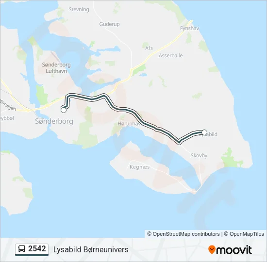 2542 Bus Line Map