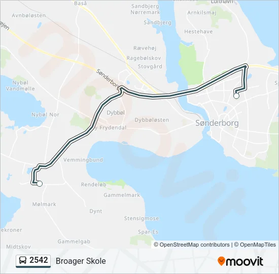 2542 Bus Line Map