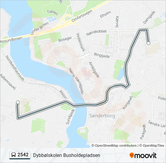 2542 Bus Line Map