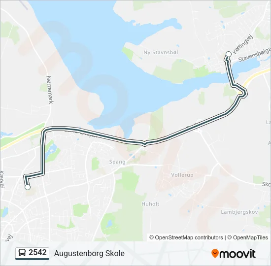 2542 Bus Line Map