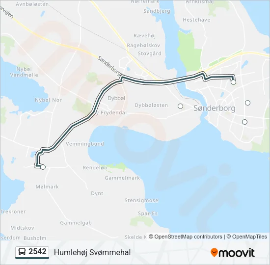 2542 Bus Line Map