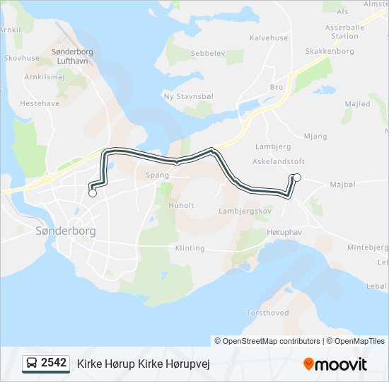 2542 bus Line Map