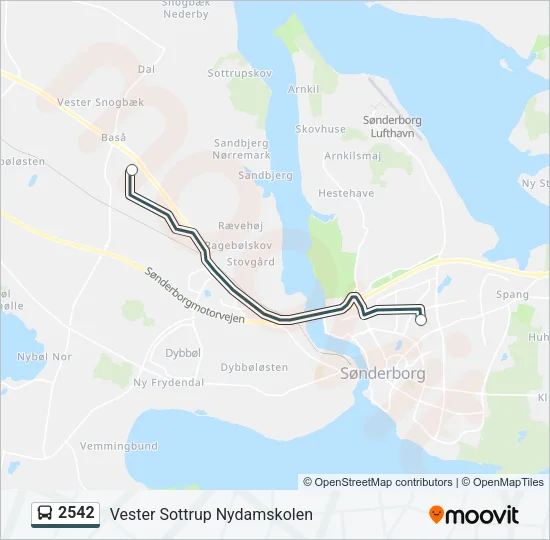 2542 Bus Line Map
