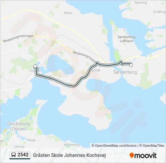 2542 Bus Line Map