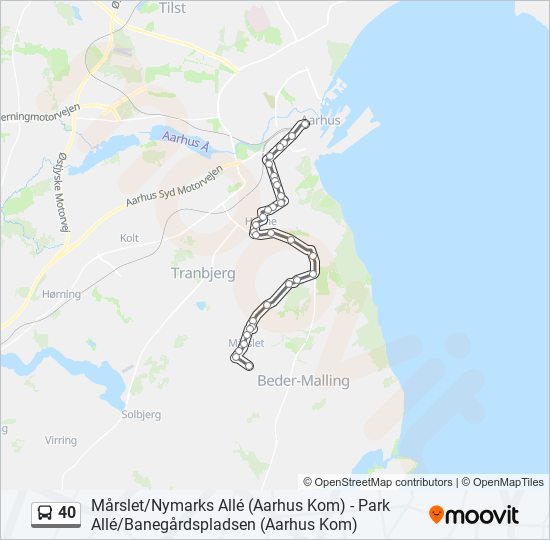 40 bus Line Map