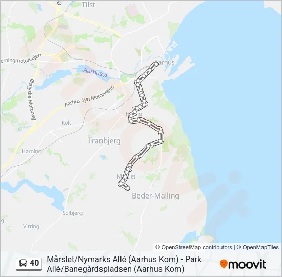 40 Bus Line Map