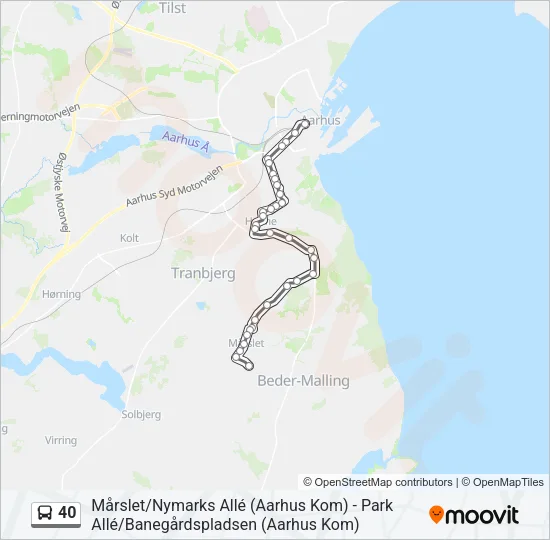 40 Bus Line Map
