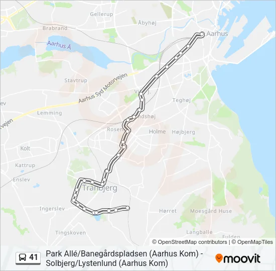 41 Bus Line Map