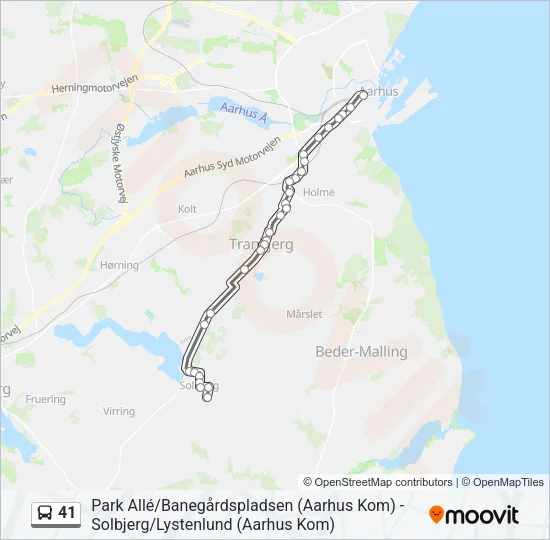 41 Bus Line Map