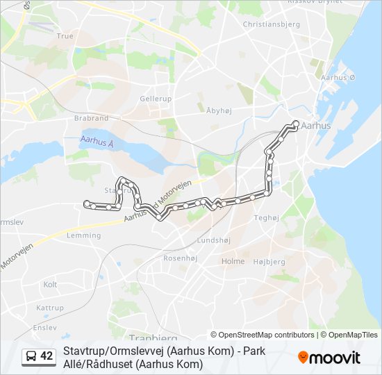 42 bus Line Map