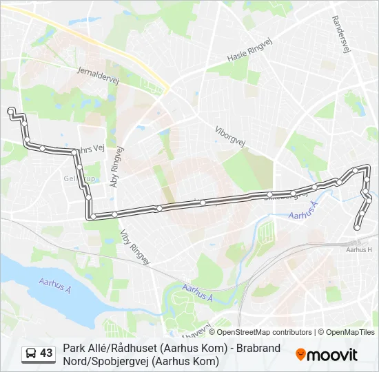 43 Bus Line Map