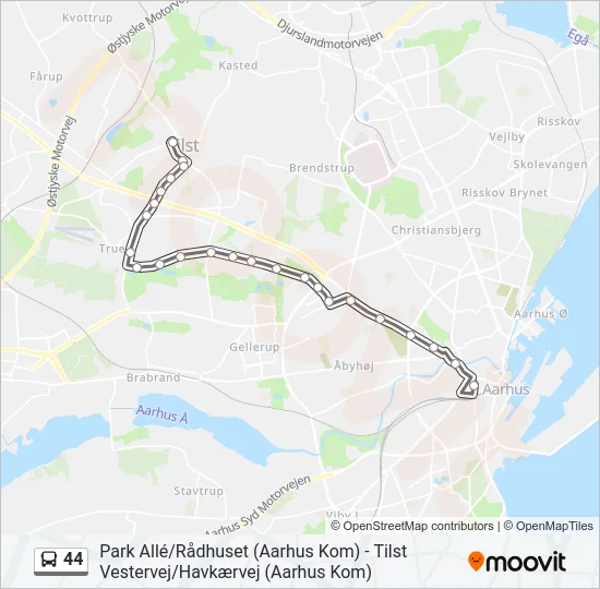 44 Bus Line Map