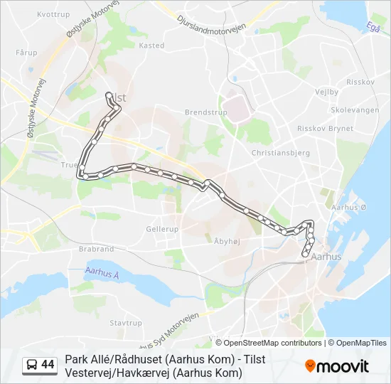 44 Bus Line Map