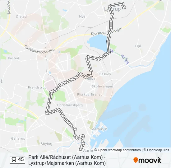 45 Bus Line Map