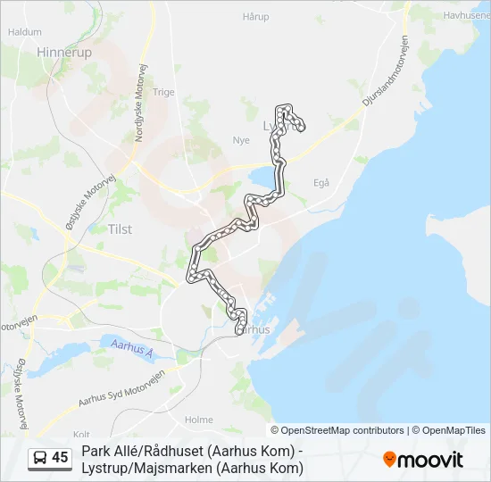 45 Bus Line Map
