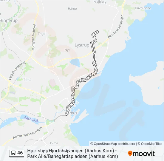 46 Bus Line Map