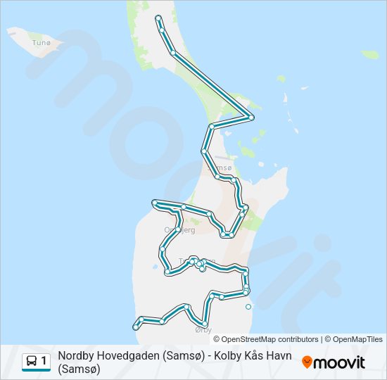 1 Bus Line Map