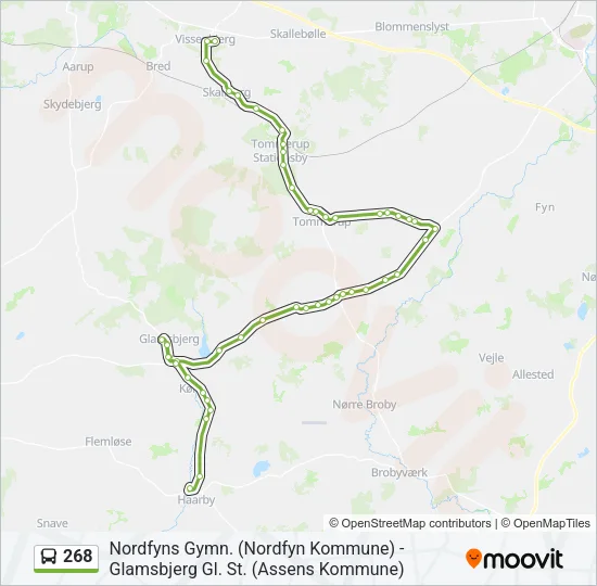 268 Bus Line Map