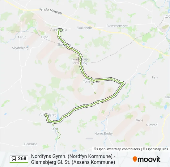 268 Bus Line Map