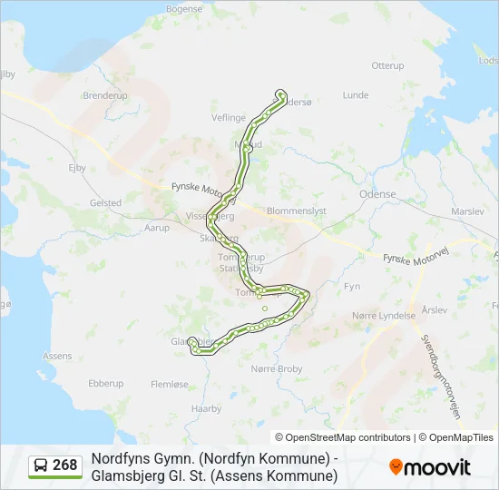268 Bus Line Map